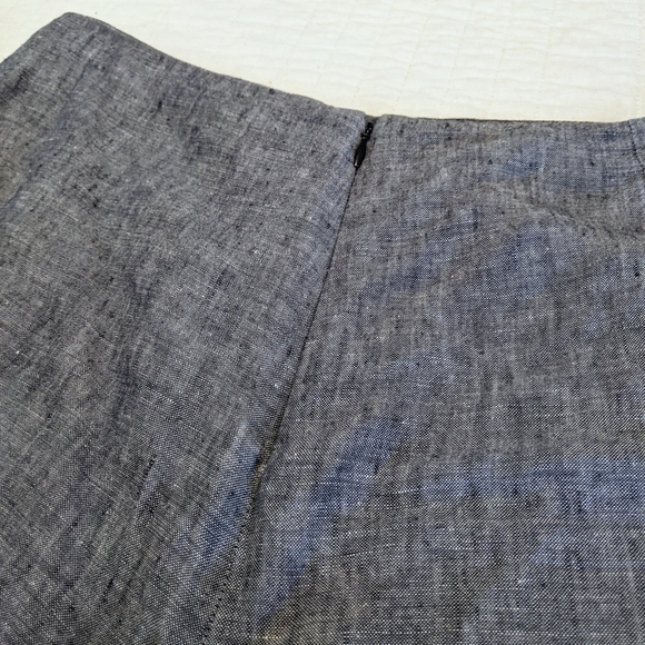 Blue Linen Skirt - Picture 3 of 4